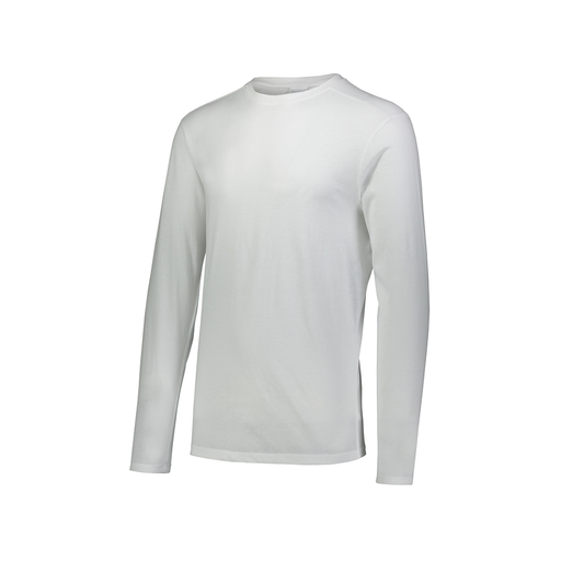 [FTLCUBWH-AXS-LOGO2] Decker Men's Tri-Blend T-Shirt - Long Sleeve (Adult XS, White, Logo 2)