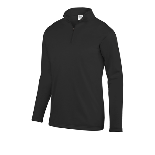 [FOLQFFBK-AS-LOGO2] Decker Men's FlexFleece 1/4 Zip (Adult S, Black, Logo 2)