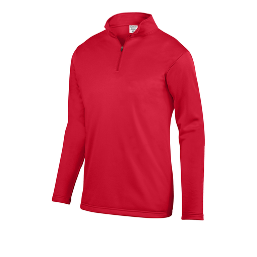 [FOLQFFRD-YS-LOGO1] Decker Youth FlexFleece 1/4 Zip (Youth S, Red, Logo 1)