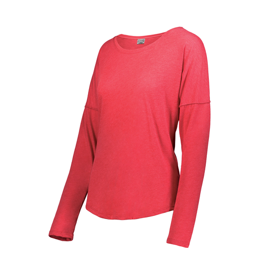 [FTLCUBRD-FAXS-LOGO2] Decker Women's Tri-Blend T-Shirt - Long Sleeve (Female Adult XS, Red, Logo 2)